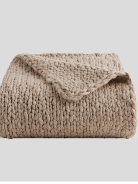 Quince Other - Quince Chunky Hand Knit Wool Throw Neutral NWT